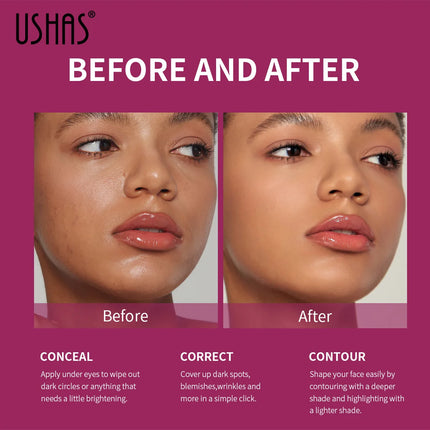 USHAS Sponge Tip Foundation Holding Concealer No Makeup Removal