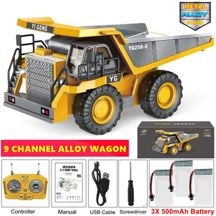 4WD Remote Control Excavator Toy Radio Controlled RC Dump Truck