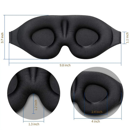 Eye Mask for Sleeping 3D Contoured Cup Blindfold Concave Molded Night