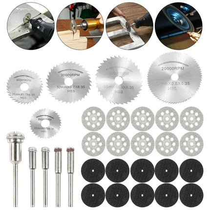 Diamond Cutting Disc HSS Mini Circular Saw Blade Set Sanding Grinding