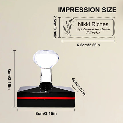 Custom Laser Address Stamp Set - Personalized Wedding & Office Gifts,