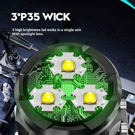 Super Bright Mini 3LED Flashlight With Pen Clip And Tail