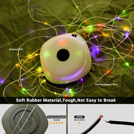 Camping String Lights,33Ft Light with Lanterns (2 in 1 Design),Camping