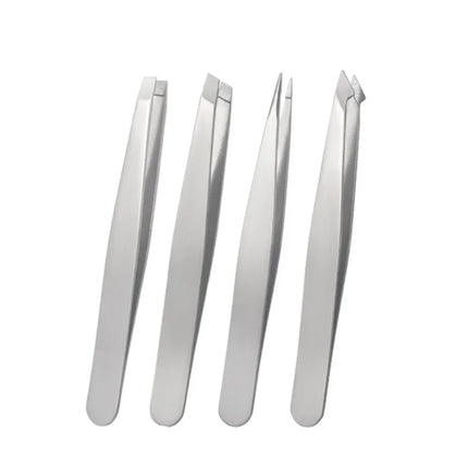 4Pcs Tweezers Set-Precision Eyebrow And Facial Hair Debris And