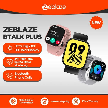 New Zeblaze Btalk Plus Voice Calling Smartwatch 2.03'' HD Color