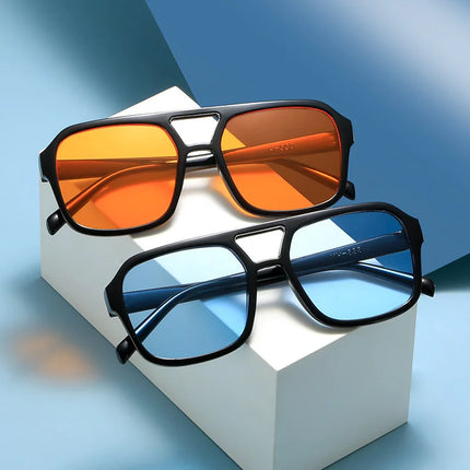 adult style, sunglasses, square Double new beam personalized Korean