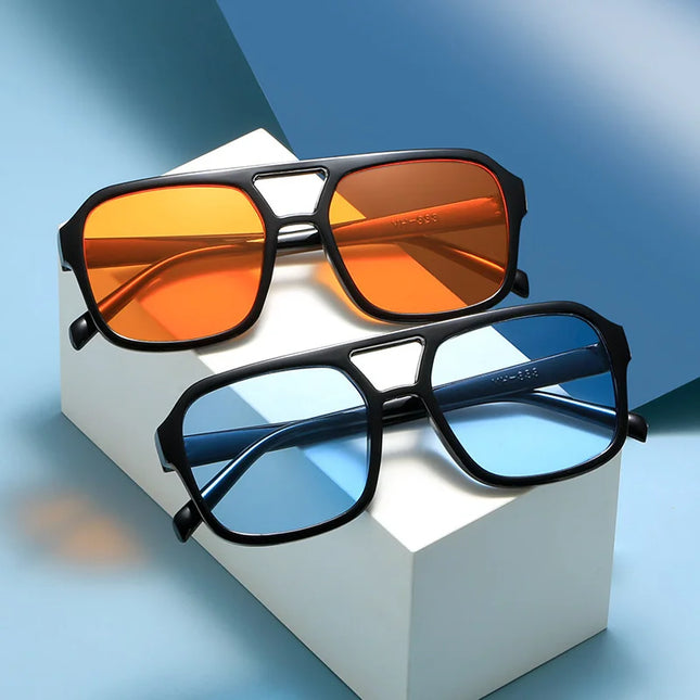 adult style, sunglasses, square Double new beam personalized Korean