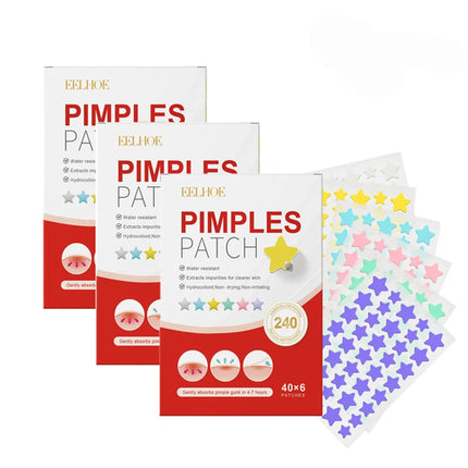 240pcs New Pimple Patch Acne Patches Heart/Star/Flower/Round Shape