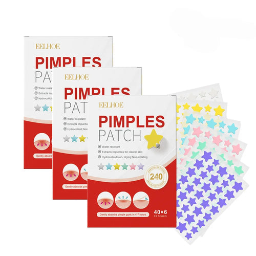 240pcs New Pimple Patch Acne Patches Heart/Star/Flower/Round Shape