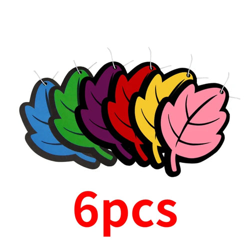 6PCS Car Air Freshener Natural Scented Tea Paper Auto Hanging Vanilla