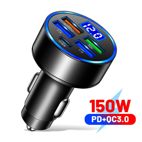 Car Charger 2-6 Ports Fast Quick Charging PD QC3.0 USB Car Phone