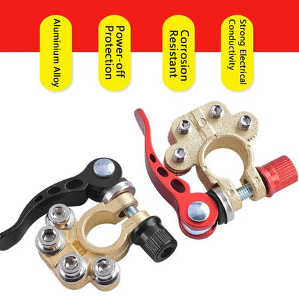Auto Car Quick Release Battery Terminals - 12V 24V Aluminium Alloy Top