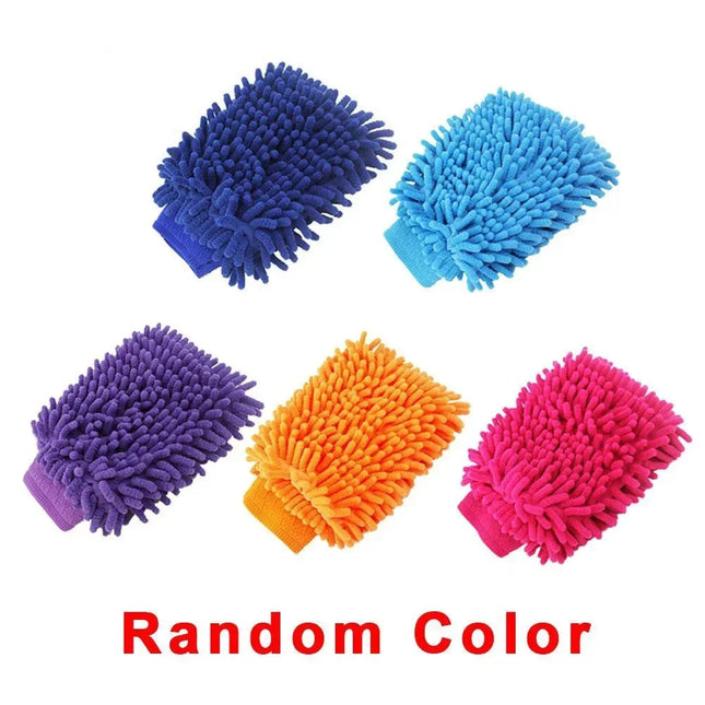 Car Wash Gloves Chenille Coral Fleece Gloves Washing Wiper Car