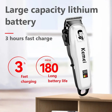 Kemei Professional Hair Clipper Rechargeable Hair Trimmer For Men