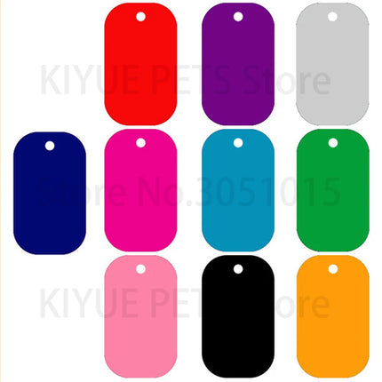 20Pcs Pet Id Dog Tag Aluminum Military Army ID Tag Name Blank Dog Tags