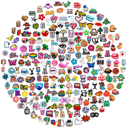 Lot of  20/30/50/100/200Pcs Random Shoe Charms for Sandals,Shoe DIY