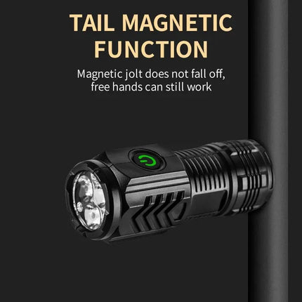 New Ultra Powerful Flashlight 3 Core LED Mini Tactical Flashlight USB