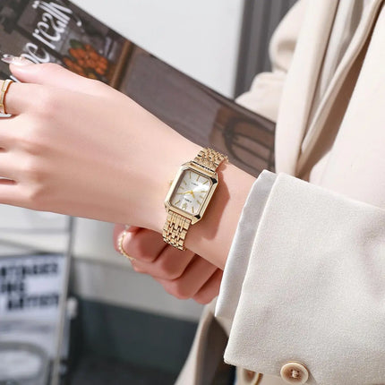 Fashionable Classic Five Bead Bracelet Watch Square Women's Fashion