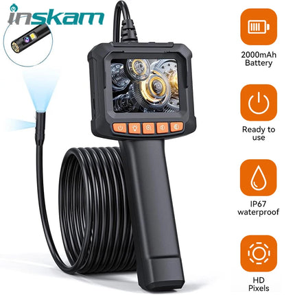Industrial Endoscope Camera 2.4'' LCD Digital Handheld Borescope IP67