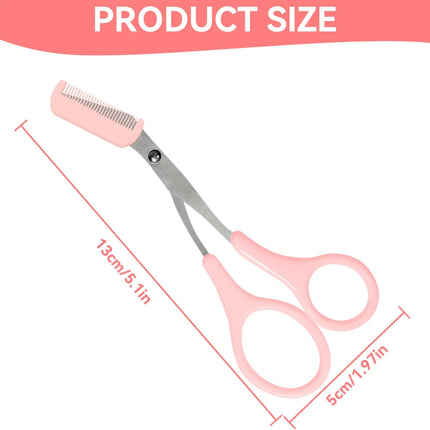 Eyebrow Trimmer, Stainless Steel Eyebrow Scissors With Comb, Eyebrow