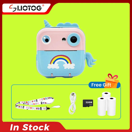 Children Digital Camera 1080P HD Toys Thermal Print Camera for Boys