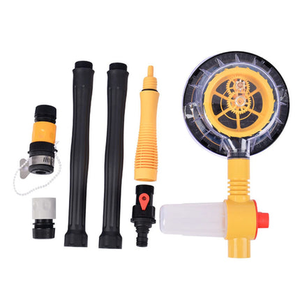 Auto Rotating Car Wash Brush Kit - 360° Spin Long Handle Pressure