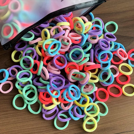 50/100Pcs Hair Bands for Children Colorful Nylon Scrunchie Hair Ties