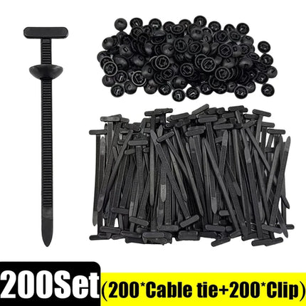 Universal Nylon Cable Tie Buckle Auto Fastener Screw Replacement Clip