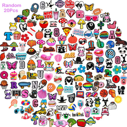 Lot of  20/30/50/100/200Pcs Random Shoe Charms for Sandals,Shoe DIY