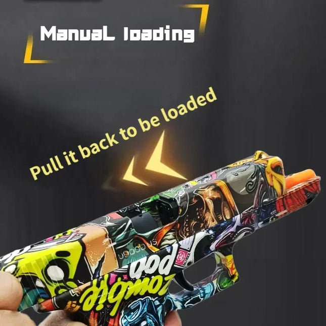 2025 Manual G17 Toy Gun With Laser Water Ball Bullet Airsoft Pistol