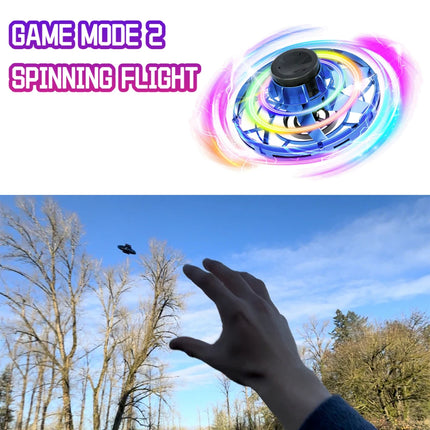 NEW LED Flying UFO Spinner Fingertip, Upgrade Flight Helicopter Gyro