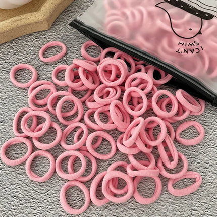 50/100Pcs Hair Bands for Children Colorful Nylon Scrunchie Hair Ties