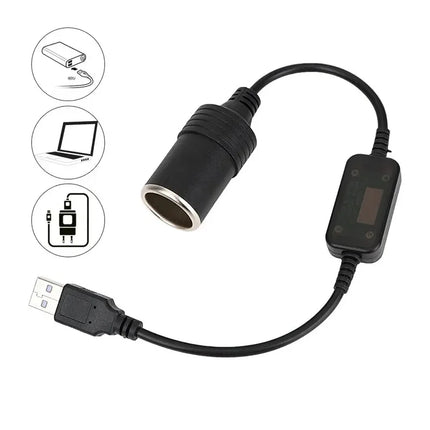 Auto Interior Accessories Plug Connector Adapter USB 5V To 12V