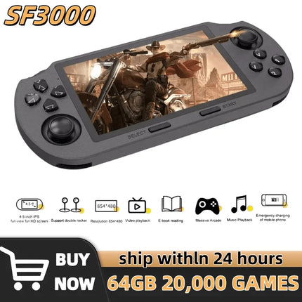 SF3000 Retro Handheld Video Game Console Linux System 4.5 Inch 854*480