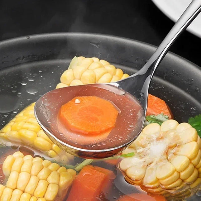 2/1Pcs Stainless Steel Spoon Thicken Long Handle Soup Spoons For Hot