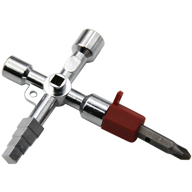 4in1 Silver Key Wrench Electrical Elevator Control Cabinet Valve Inner