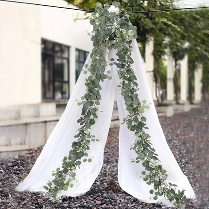 1pc Artificial Eucalyptus Leaves Greenery Garland Faux Plant Spring