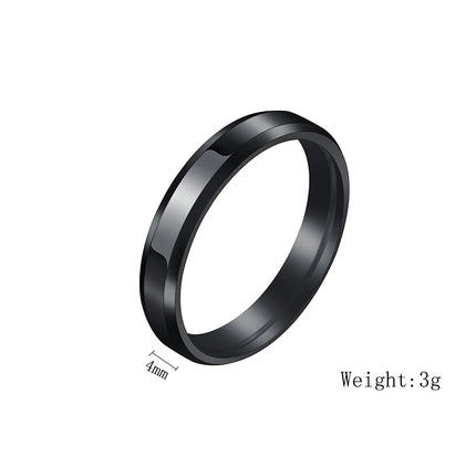 Engraving Letter Name Rings for Women Stainless Steel Jewelry