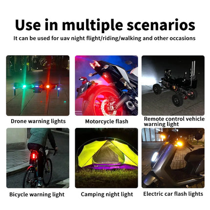 Motorcycle Light Drone Strobe Light 7 Color Mini USB LED