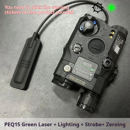 Tactical Airsoft PEQ-15 PEQ15 LA5C Red Dot Green Blue IR Fill Light