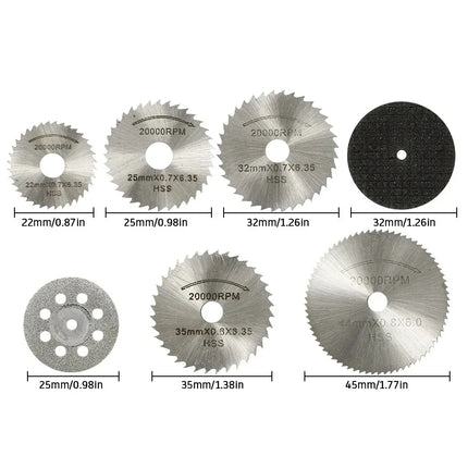 Diamond Cutting Disc HSS Mini Circular Saw Blade Set Sanding Grinding
