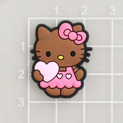 MINISO Hawaiian-themed Decor Hello Kitty Shoe Charms Brown Cat Summer