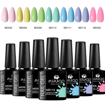 7pc Nail Gel Polish Set DIY Nail Art Design All For Decoration Soak