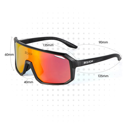 SCVCN Cycling Sunglasses Men MTB Road Driving Bike Glasses Outdoor
