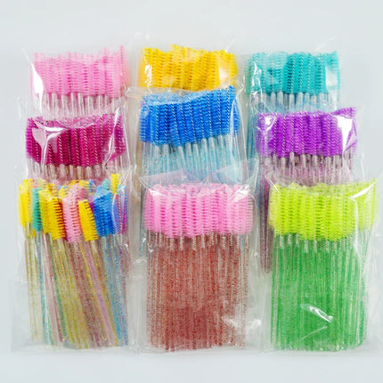 wholesale yelash brush makeup brushes 50pcs comb disposable mascara