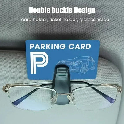 2PCS Universal Car Auto Sun Visor Glasses Box Sunglasses Clip Card