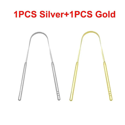 4 Colors Stainless Steel Tongue Scraper U-shaped Metal Fresh Breath