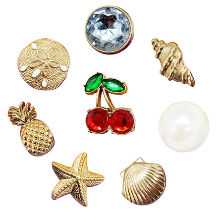 1pc Cherry Conch Metal Shoe Charms for Clogs Accessories DIY Sandals