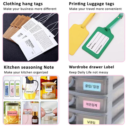 C9 Mini Printer Thermal Paper Picture Luggage Tags English Learning