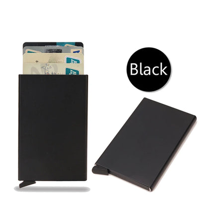 Rfid Smart Wallet Card Holder Metal Thin Slim Men Women Wallets Pop Up